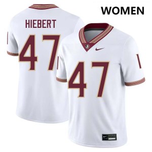 Womens Donny Hiebert White Florida State Seminoles #47 College Football 2025-26 Jerseys 113674-880