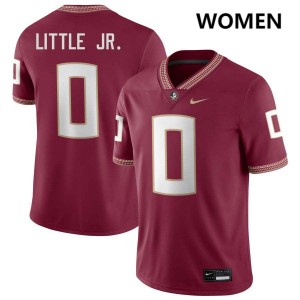 Women's Earl Little Jr. Garnet Florida State Seminoles #0 College Football 2025-26 Jersey 751907-789