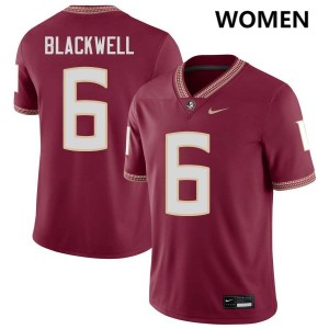 Women Gavin Blackwell Garnet Florida State Seminoles #6 College Football Game Jerseys 989070-294
