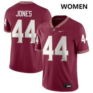 Women Jaden Jones Garnet Florida State Seminoles #44 College Football Player Jersey 859645-230