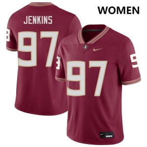 Womens Jayson Jenkins Garnet Florida State Seminoles #97 College Football NCAA Jersey 839315-193