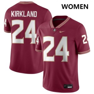 Womens K.J. Kirkland Garnet Florida State Seminoles #24 College Football Player Jersey 391238-793