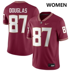 Women Markeston Douglas Garnet Florida State Seminoles #87 College Football Replica Jersey 377842-843
