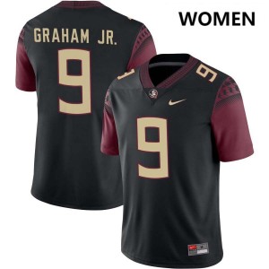 Womens Omar Graham Jr. Black Florida State Seminoles #9 College Football High School Jerseys 956182-822
