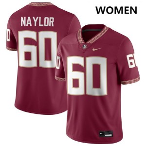 Women Peyton Naylor Garnet Florida State Seminoles #60 College Football Stitched Jerseys 608274-902