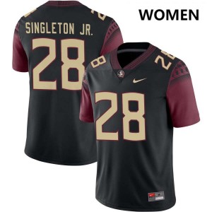 Womens Samuel Singleton Jr. Black Florida State Seminoles #28 College Football University Jerseys 248852-818