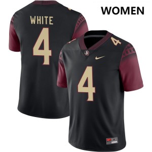 Women's Squirrel White Black Florida State Seminoles #4 College Football Game Jersey 478439-888