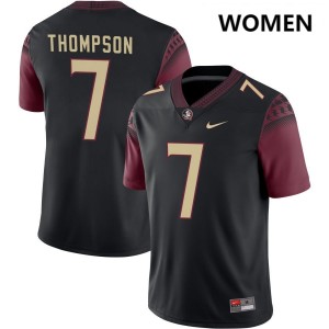 Womens Stefon Thompson Black Florida State Seminoles #7 College Football Limited Jersey 595824-777