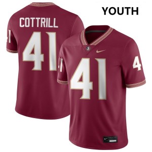 Youth AJ Cottrill Garnet Florida State Seminoles #41 College Football Stitched Jerseys 137136-995