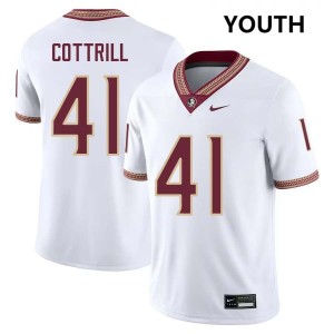 Youth AJ Cottrill White Florida State Seminoles #41 College Football Alumni Jerseys 928500-218
