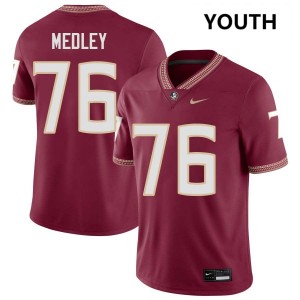 Youth Adrian Medley Garnet Florida State Seminoles #76 College Football Limited Jerseys 230523-449