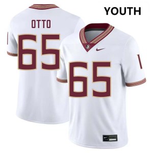 Youth Andre Otto White Florida State Seminoles #65 College Football Embroidery Jerseys 679780-466