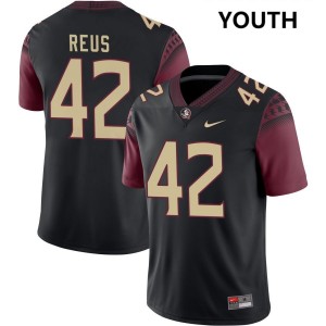 Youth Brunno Reus Black Florida State Seminoles #42 College Football Limited Jersey 720250-218