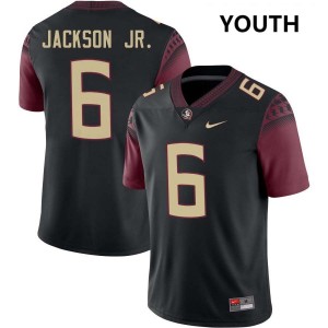 Youth Darrell Jackson Jr. Black Florida State Seminoles #6 College Football Official Jersey 310252-446