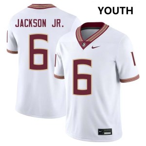 Youth Darrell Jackson Jr. White Florida State Seminoles #6 College Football NCAA Jerseys 340322-671