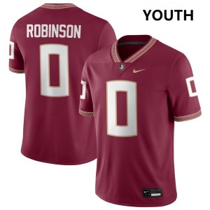 Youth Duce Robinson Garnet Florida State Seminoles #0 College Football 2025-26 Jerseys 945600-390