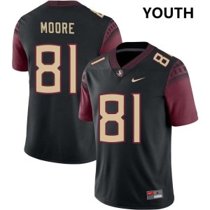 Youth Elijah Moore Black Florida State Seminoles #81 College Football Official Jersey 451332-798