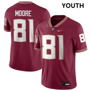 Youth Elijah Moore Garnet Florida State Seminoles #81 College Football Official Jerseys 725505-949
