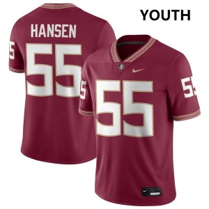 Youth Gunnar Hansen Garnet Florida State Seminoles #55 College Football 2025-26 Jersey 996564-190
