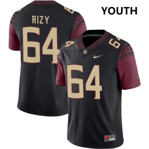 Youth Jacob Rizy Black Florida State Seminoles #64 College Football NCAA Jerseys 856616-446