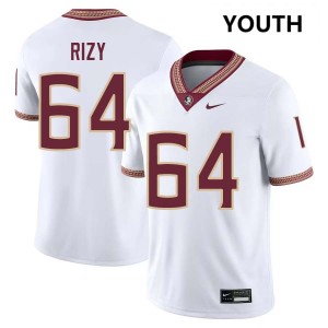 Youth Jacob Rizy White Florida State Seminoles #64 College Football Limited Jerseys 190785-515