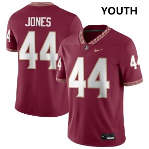 Youth Jaden Jones Garnet Florida State Seminoles #44 College Football Game Jerseys 889615-325