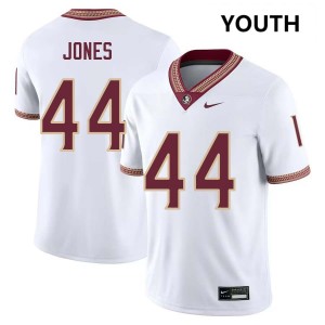 Youth Jaden Jones White Florida State Seminoles #44 College Football Replica Jerseys 894472-265