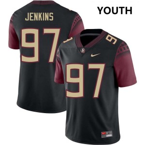 Youth Jayson Jenkins Black Florida State Seminoles #97 College Football Replica Jerseys 295834-741