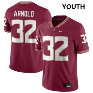 Youth Mason Arnold Garnet Florida State Seminoles #32 College Football Player Jersey 555195-881
