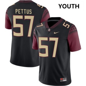Youth Micah Pettus Black Florida State Seminoles #57 College Football Alumni Jerseys 817369-909