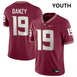 Youth Micahi Danzy Garnet Florida State Seminoles #19 College Football Embroidery Jersey 968599-533