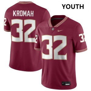 Youth Ousmane Kromah Garnet Florida State Seminoles #32 College Football High School Jersey 253237-200