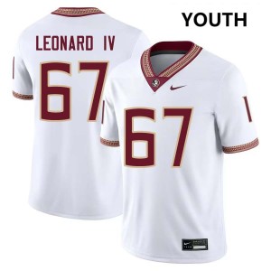 Youth Richie Leonard IV White Florida State Seminoles #67 College Football Limited Jersey 590714-620