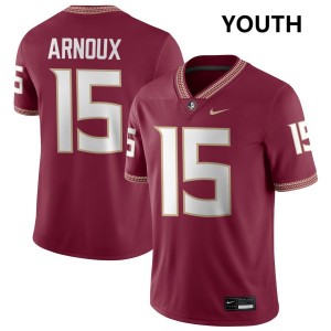 Youth Shamar Arnoux Garnet Florida State Seminoles #15 College Football Replica Jerseys 883276-939